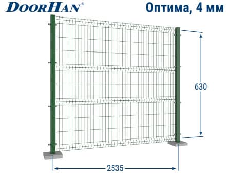 Купить 3D заборную секцию ДорХан 2535×630 мм в Брянске от 1127 руб.